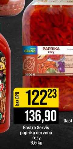 Gastro Servis paprika červená řezy 3,5 kg 