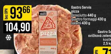 Gastro Servis pizza prosciutto 440 g quattro formaggi 430 g salami 430 g 