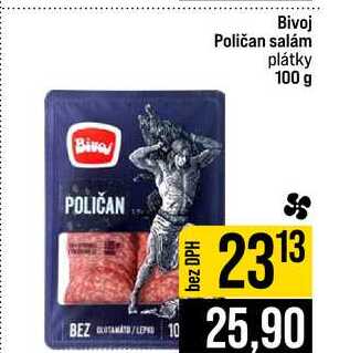 Bivoj Poličan salám plátky 100 g