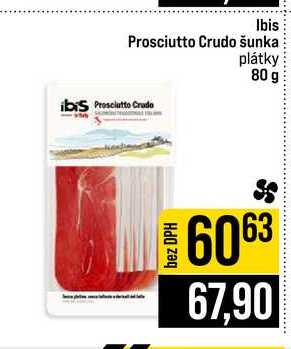 Ibis Prosciutto Crudo šunka plátky 80 g 