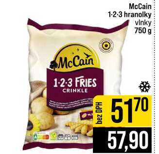 McCain 1-2-3 hranolky vinky 750 g
