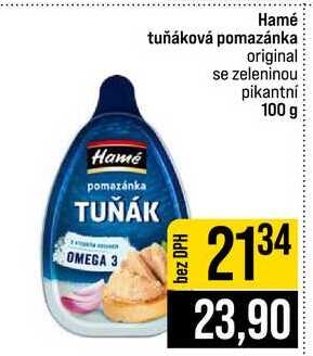 Hamé tuňáková pomazánka original se zeleninou pikantní 100 g