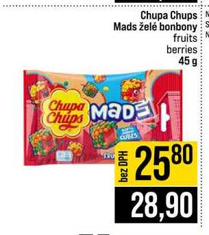 Chupa Chups Mads želé bonbony fruits berries 45 g 