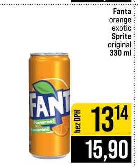 Fanta orange exotic Sprite original 330 ml