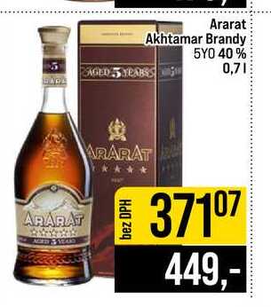 Ararat Akhtamar Brandy 5YO 40% 0,7l