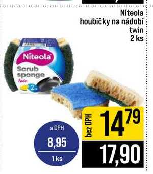 Niteola houbičky na nádobí twin 2 ks