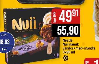 Nestlé Nuii nanuk vanilka+med+mandle 3x90 ml