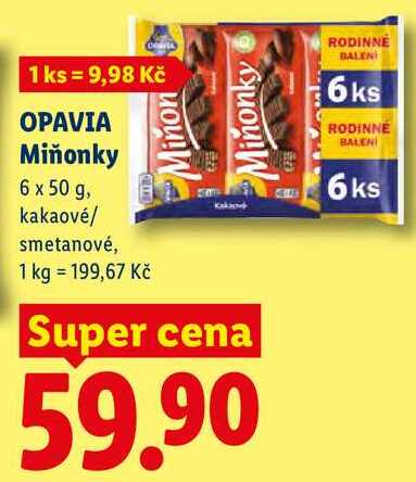 OPAVIA Miňonky, 6x 50 g
