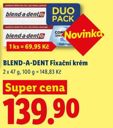 BLEND-A-DENT Fixační krém, 2x 47 g