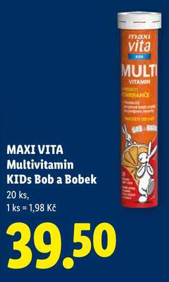 MAXI VITA Multivitamin KIDS Bob a Bobek, 20 ks