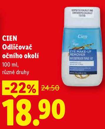 CIEN Odličovač očního okolí, 100 ml
