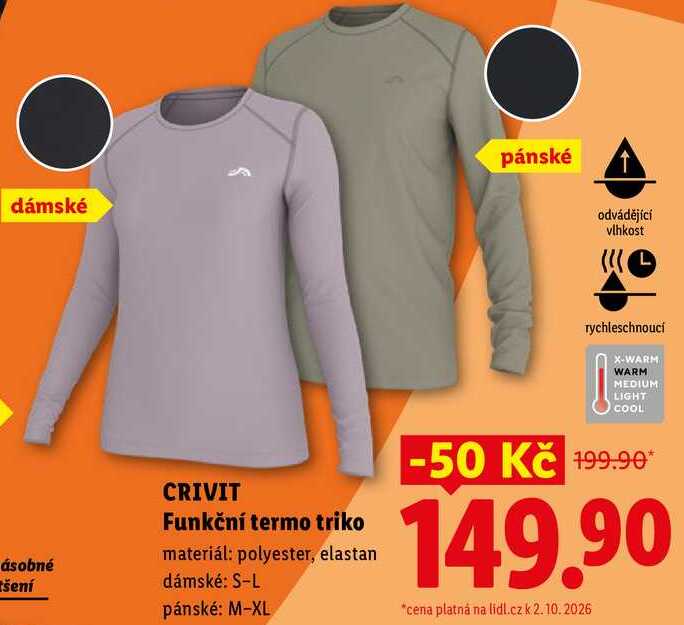 CRIVIT Funkční termo triko