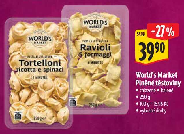 World's Market Plněné těstoviny, 250 g
