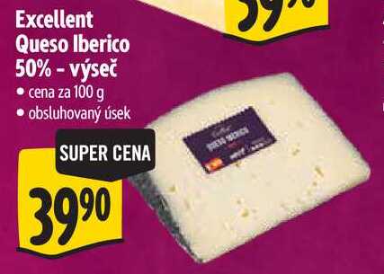 Excellent Queso Iberico 50% - výseč, cena za 100 g