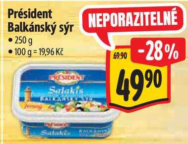 Président Balkánský sýr, 250 g