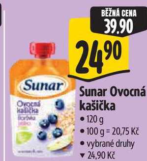 Sunar Ovocná kašička 120 g