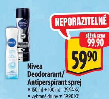 Nivea Deodorarant/ Antiperspirant sprej 150 ml 