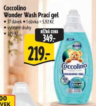 Coccolino Wonder Wash Prací gel, 37 dávek