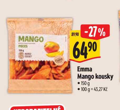   Emma Mango kousky 150 g 