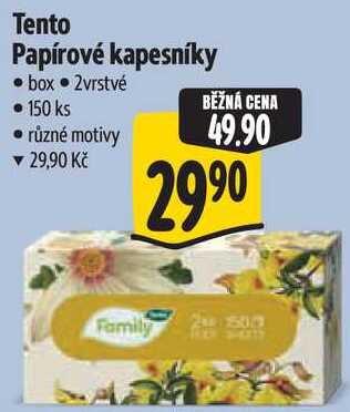 Tento Papírové kapesníky, 150 ks