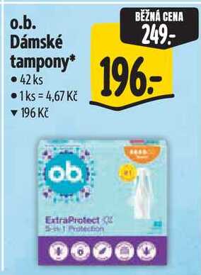 o.b. Dámské tampony, 42 ks