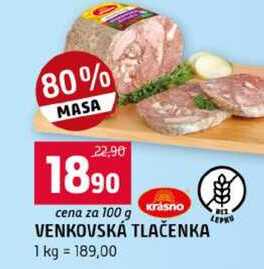 VENKOVSKÁ TLAČENKA 100g