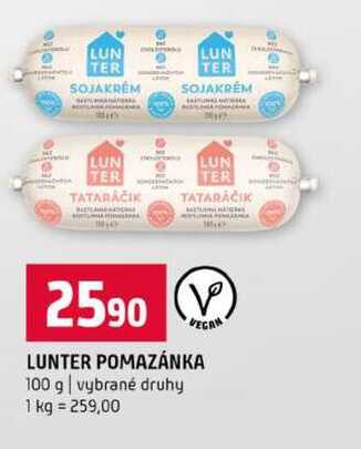 LUNTER POMAZÁNKA 100 g vybrané druhy