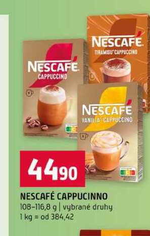 NESCAFÉ CAPPUCINNO 108-116,8 g vybrané druhy 