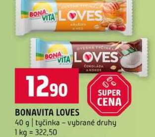BONAVITA LOVES COKOLADA 40 g tyčinka vybrané druhy 
