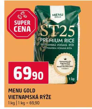 MENU GOLD VIETNAMSKÁ RÝŽE 1 kg
