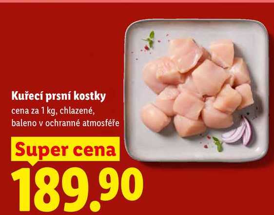 Kuřecí prsní kostky, cena za 1 kg, chlazené