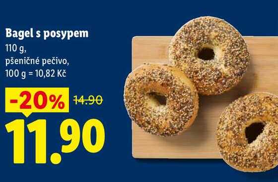 Bagel s posypem, 110 g
