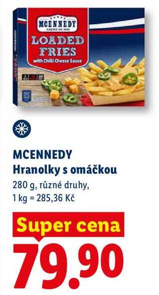 MCENNEDY Hranolky s omáčkou, 280 g, různé druhy