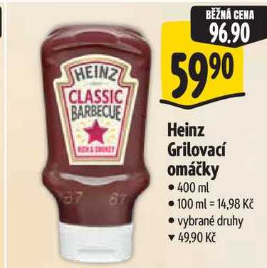Heinz Grilovací omáčky, 400 ml 