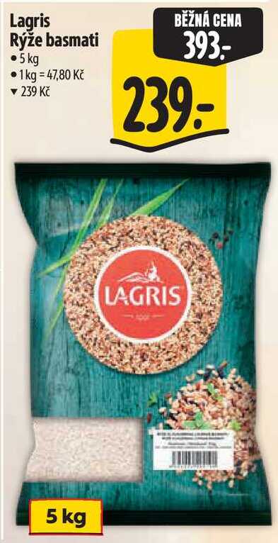 Lagris Rýže basmati, 5 kg