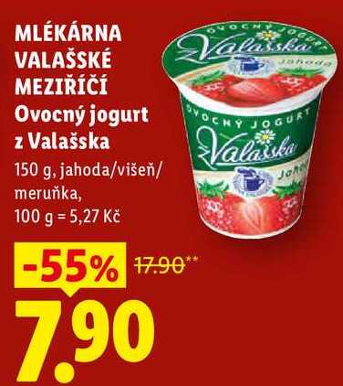 MLÉKÁRNA VALAŠSKÉ MEZIŘÍČÍ Ovocný jogurt z Valašska, 150 g