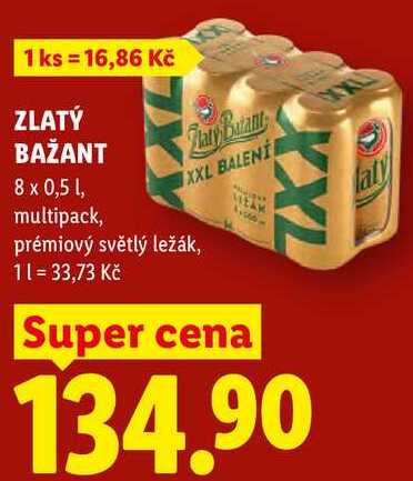 ZLATÝ BAŽANT, 8 x 0,5 L, multipack,