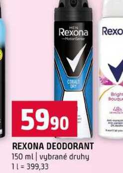 REXONA DEODORANT 150 ml vybrané druhy