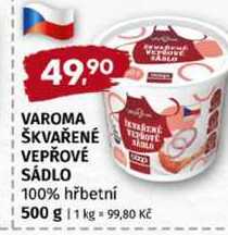 VAROMA ŠKVAŘENÉ VEPŘOVÉ SÁDLO 100% hřbetní 500 g