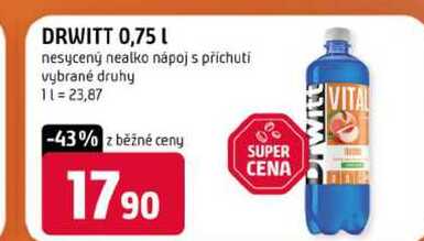 DRWITT 0,75l nesycený nealko nápoj s příchutí vybrané druhy