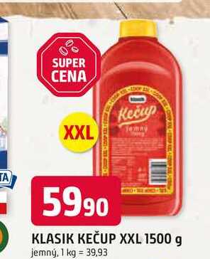 KLASIK KEČUP XXL 1500 g jemný