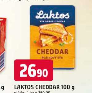 LAKTOS CHEDDAR 100 g plátky