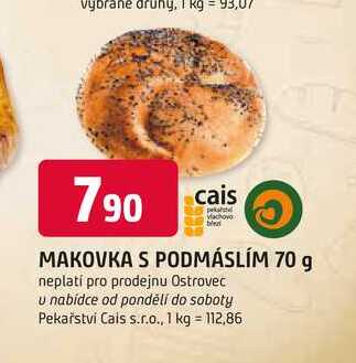 MAKOVKA S PODMÁSLÍM 70 g