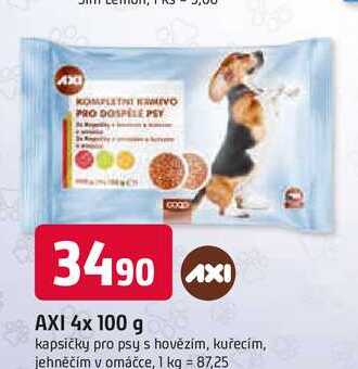 AXI 4x 100 g kapsičky pro psy