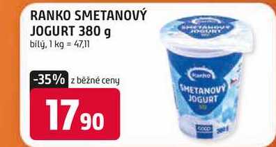 RANKO SMETANOVÝ JOGURT 380 g