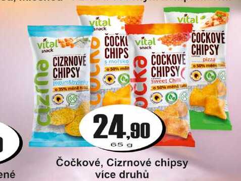 Čočkové, Cizrnové chipsy 65 g