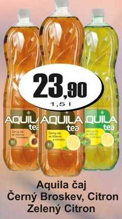 Aquila čaj Černý Broskev, Citron Zelený Citron 1,5 L 