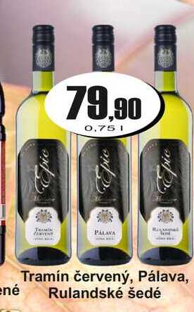 Tamín červený, Pálava, Rulandské šedé 0,75 L