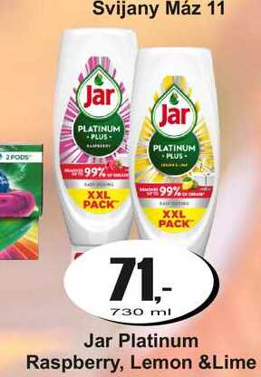 Jar Platinum Raspberry, Lemon & Lime 730 ml
