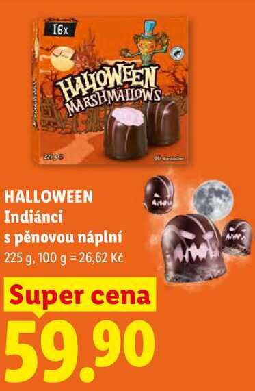 HALLOWEEN Indiánci s pěnovou náplní, 225 g